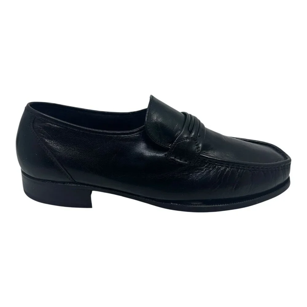 Florsheim Jareth Black Slip On Moc Dress Leather Shoes Mens Size 10eee 12073 EUC